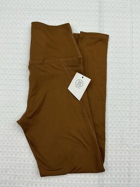 Sage High-Waist Leggings in Warm Brown